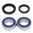 Wheel bearing kit for Kawasaki KLF Bayou rear wheel; DGT Agri, with two blue-sealed bearings and two black seals.