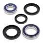 Rear wheel bearing kit for Yamaha Timberwolf 250; 5-piece set with blue-sealed bearings and black seals.