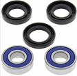 Front wheel bearing kit for Kawasaki/Suzuki (1983–2014), 5-piece set with black housings and blue bearings.
