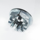 Outer hub nut for Honda TRX M20 x 1.0 wheel hub, silver metal