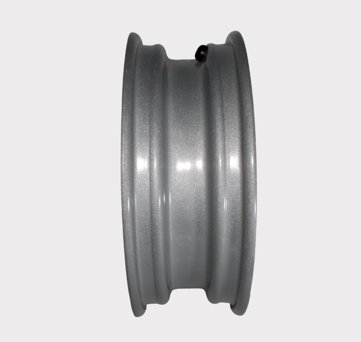 Clic Front Rim 4 x 12, silver RAL9006 finish; off-road ATV wheel rim by DGT Agri
