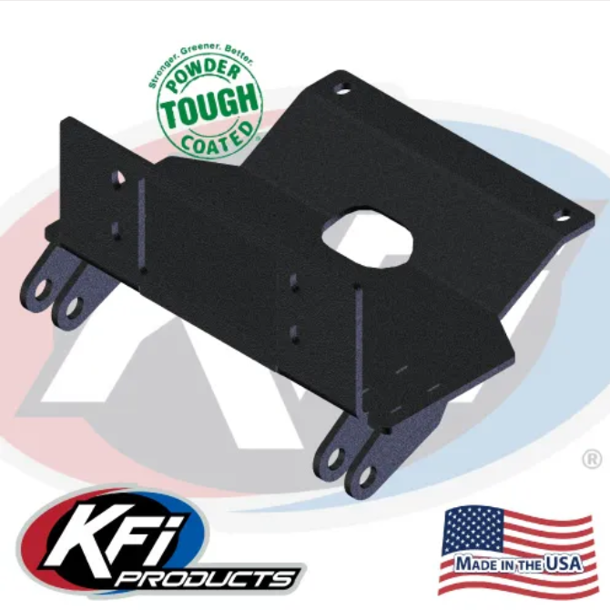 KFI Plough Mount winch hitch for Kioti K9 UTV, powder-coated black