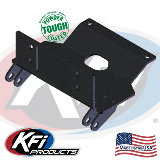KFI Plough Mount winch hitch for Kioti K9 UTV, powder-coated black