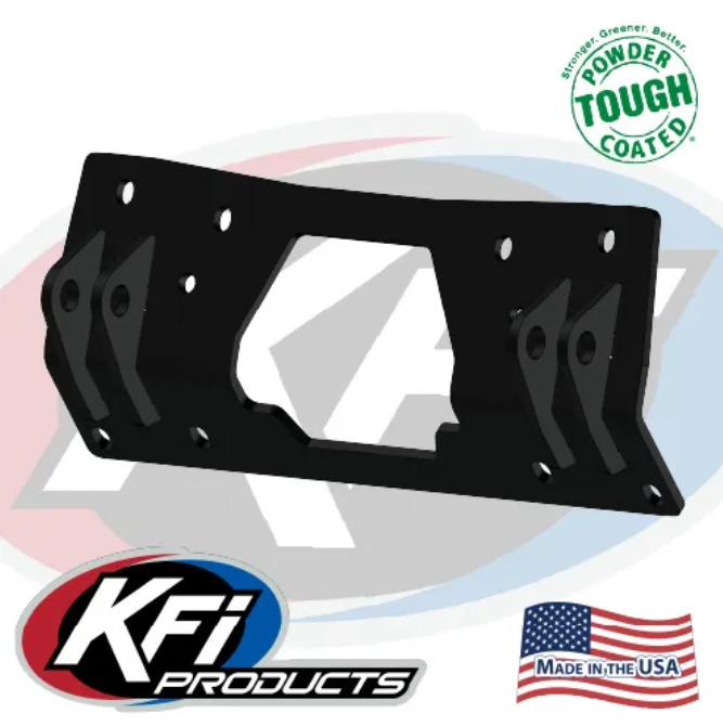 Plough Mount for Polaris Ranger PRO XD/500/570 winch hitch mount, DGT Agri, powder-coated black.