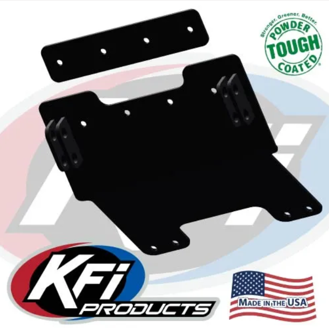 Plough Mount winch mount for Kawasaki Mule SX/XC 400 (2014–2026), black steel bracket by DGT Agri