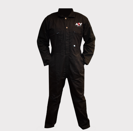 ATV City Work Overalls by DGT Agri in black, medium (107 cm), coveralls with chest logo.