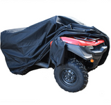 ATV Cover – Extra Large Cordura by DGT Agri, black cover on a red ATV for recreational vehicle storage.