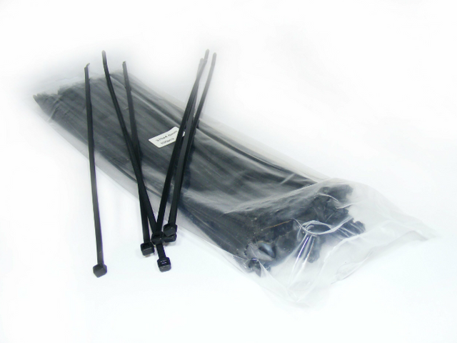 Cable ties, black, 368mm x 4.8mm, pack of 100, DGT Agri