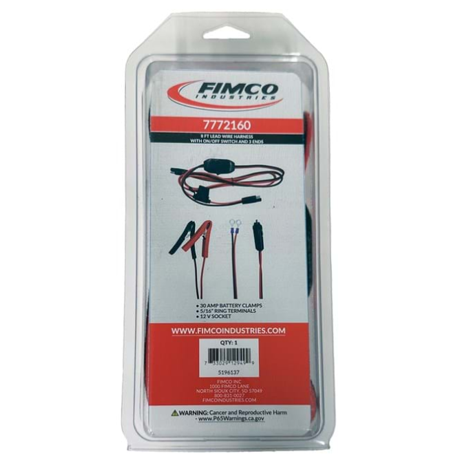 Sprayer wiring loom, 12V 3-in-1, 2.4m length, in FIMCO packaging