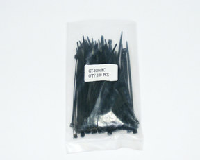 Cable ties by DGT Agri, black 100mm x 2.5mm, pack of 100 for electrical wiring