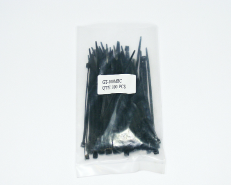 Cable ties by DGT Agri, black 100mm x 2.5mm, pack of 100 for electrical wiring