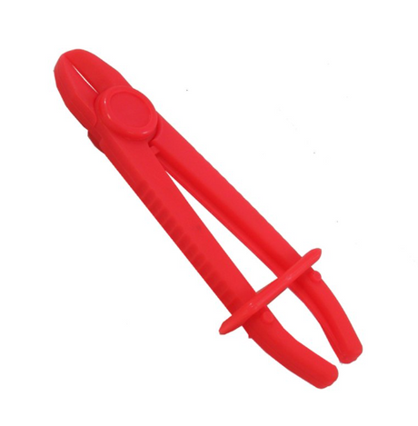 Fuel line clamp - hose pinch tool, red plastic, DGT Agri