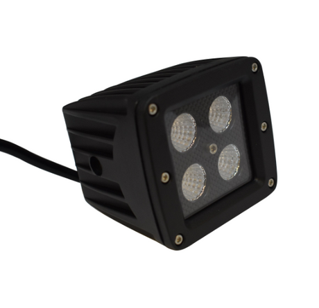 Hyper LED Spot Light by DGT Agri, black 20W 12V LED with four LEDs.