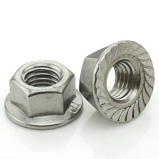 Flange nuts M10 x 1.25 by DGT Agri; two nuts shown, steel zinc-plated, pack of 25