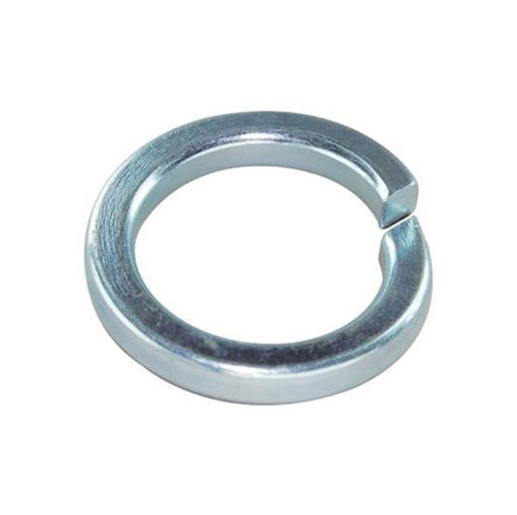 Spring washers M10, split washer, silver finish, pack of 50
