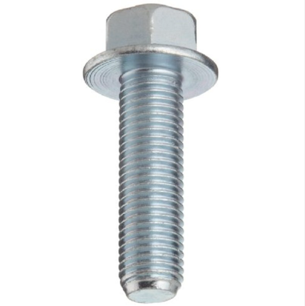 Flange bolts M6 x 10mm high-tensile, zinc-plated steel, 25-pack
