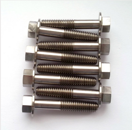 Flange bolts M8 x 16mm high-tensile, steel, metallic finish, pack of 25