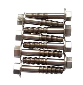 Flange bolts M8 x 45mm HT threaded; several metallic hex flange bolts shown
