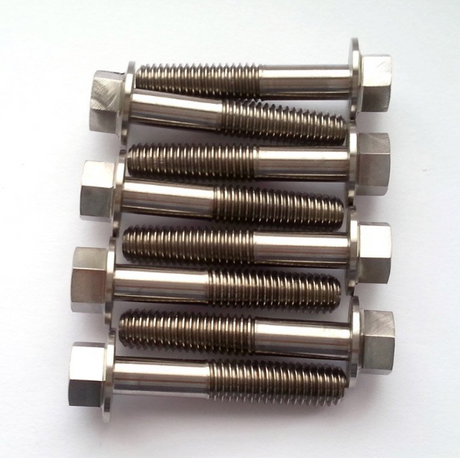 Flange bolts M10 x 100mm HT threaded, six bolts shown in a pack of 10