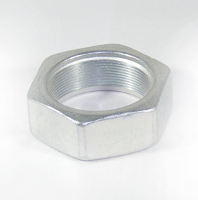 Rear axle nut for Honda TRX 250/300/420; metallic silver hex nut with threaded inner bore.