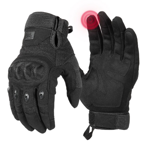 Motorcycle gloves, DGT Agri, black, medium pair; tactical PPE with knuckle protection.