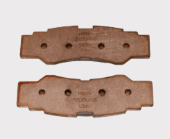 Rear disc brake pads set (pair) for Yamaha YXZ1000R / Wolverine RMax 2/4 1000, copper friction material