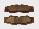 Rear disc brake pad set (2) for UTVs with brown friction material; fits Yamaha YXZ1000R