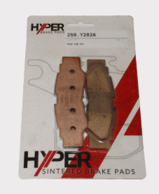 Rear disc brake pads set by Hyper, copper-colored sintered 2-pack for Yamaha YXZ1000R and Kubota RTV-XG Sidekick UTVs (2016–2024).