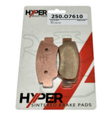 Rear disc brake pads set for CFMoto ATVs/UTVs, sintered Hyper brand, copper-colored (2 pcs)