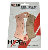 Front disc brake pad set, Hyper Brakes, two copper sintered pads in packaging for UTVs
