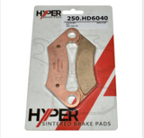 Rear disc brake pad set by Hyper, sintered copper pads for UTVs, 2 pads in blister pack