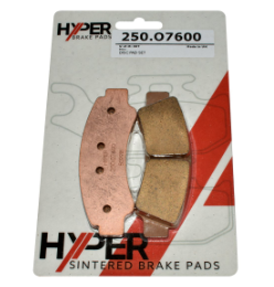 Front disc brake pads set for CFMoto CForce/UForce/ZForce 400-1000 ATVs/UTVs; Hyper copper-sintered pads (2-pack)