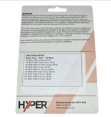 Rear brake pad set for CFMoto CForce/UForce/ZForce ATVs/UTVs (2018–2022) with Hyper logo.