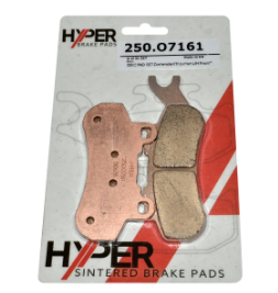 Front left brake pad set (two pads) for Can-Am Traxter/Commander/Maverick UTVs, Hyper sintered pads
