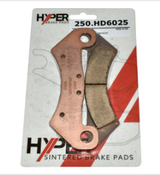 Front disc brake pad set with two copper-colored sintered pads in Hyper packaging