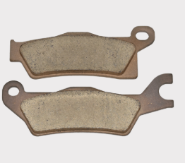Front Left-Hand Disc Brake Pad Set for Can-Am Outlander/Renegade ATVs, tan friction material, 2 pcs
