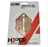 Hyper sintered brake pads front/rear set for Polaris ATVs, copper-colored friction material (250.07120)