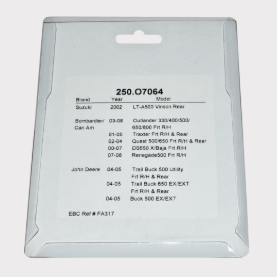 ATV City Front/Rear Disc Brake Pad Set in white packaging; fits Bombardier/Can-Am ATVs (2002–2023).