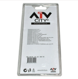 Front Right-Hand Disc Brake Pad Set by ATV City in blister-pack packaging