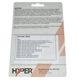 Rear disc brake pad set for Honda TRX ATVs, Hyper branding on ATV City packaging