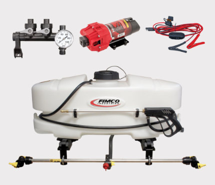 Fimco ATV Sprayer and Boom – 95L capacity with mounted spray boom and 3 accessories