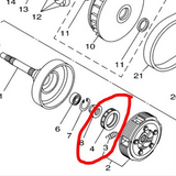 One-Way Starter Clutch Bearing exploded diagram with inner race and seals; ATV City for Yamaha ATVs