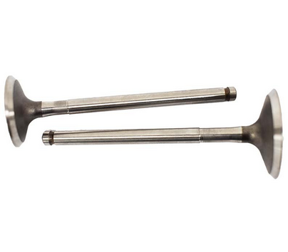 Engine valve pair for Polaris RZR 170 ATV, metal valves with long stems, two-piece set