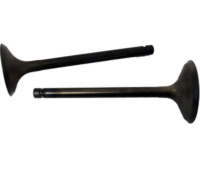 Engine valve pair for Yamaha ATVs; steel construction