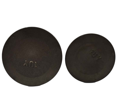 Engine valve pair for Yamaha ATV models (1987–2014), dark metal discs