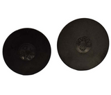 Engine valve pair for Suzuki LT230 / LT-F230 / LT-F250 Ozark / LT-Z250 QuadSport; two black circular valves with Suzuki logo.