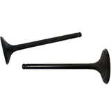 Engine Valve Pair for Honda TRX350, two black metal valves