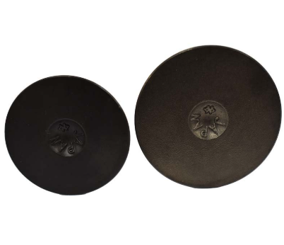Engine valve pair for ATVs; black metal discs, two valves