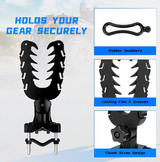 Gun Rack Graspur Single for Can-Am Outlander, black metal with rubber snubbers and thumb screw design