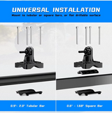 Gun rack Graspur Single for Can-Am Outlander; universal black metal mount for tubular or square bars (two setups)